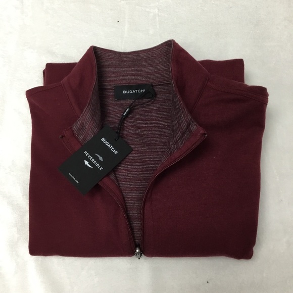 Bugatchi Maroon 1/4 Zip Pullover Size XXL - Picture 1 of 7